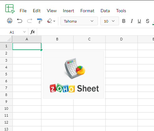 Tạo bảng tính trực tuyến với Zoho Sheet